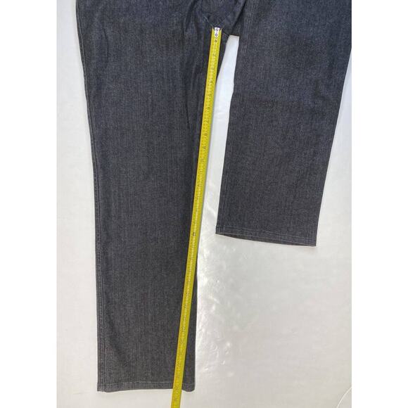 St. John Sport Straight Leg Jeans Sz 8 Womens High Rise Dark Gray Stretch Short - Picture 6 of 14